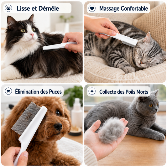 Peigne Anti-Puces pour Chats & Chiens -75%